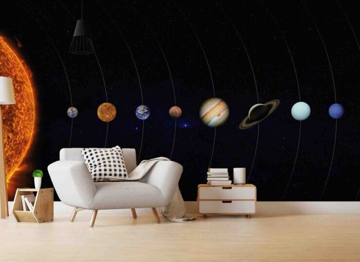 宇宙太陽系 壁紙 アート モダン 綺麗 おしゃれ インテリア 新品 Moderntrend Moderntrend Interior 壁を彩るモダンアイテム